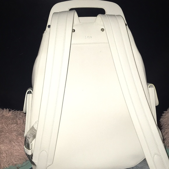 Dior Bags Dior White Saddle Backpack Poshmark